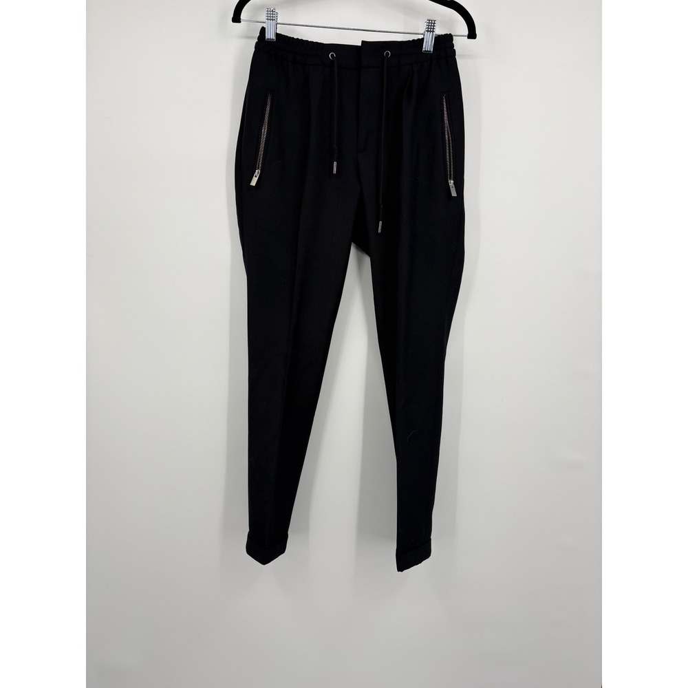 The Kooples Paris Black Zipper Pocket Jogger Pants Women EU 44